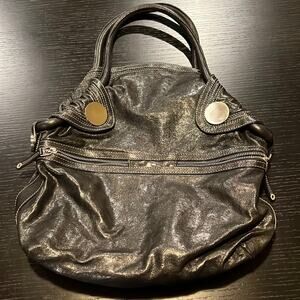 NWOT Tentazione Due Black Leather shoulder bag